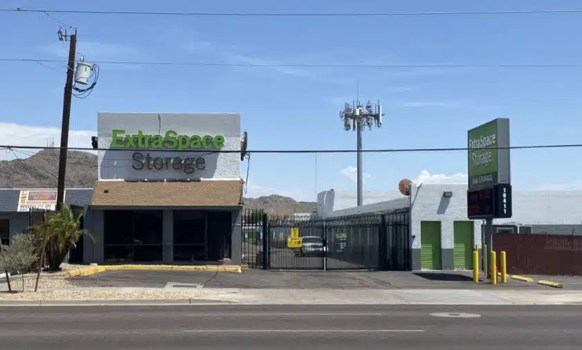 Exterior of Extra Space storage facility.