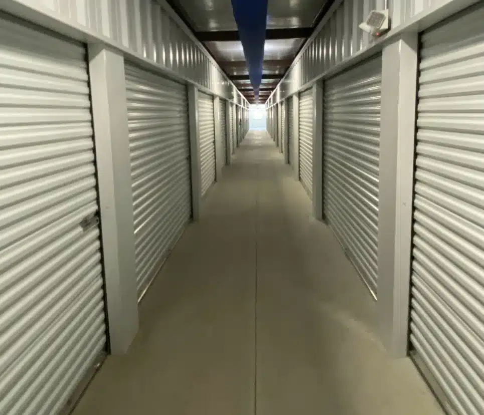 Exterior of storage units.