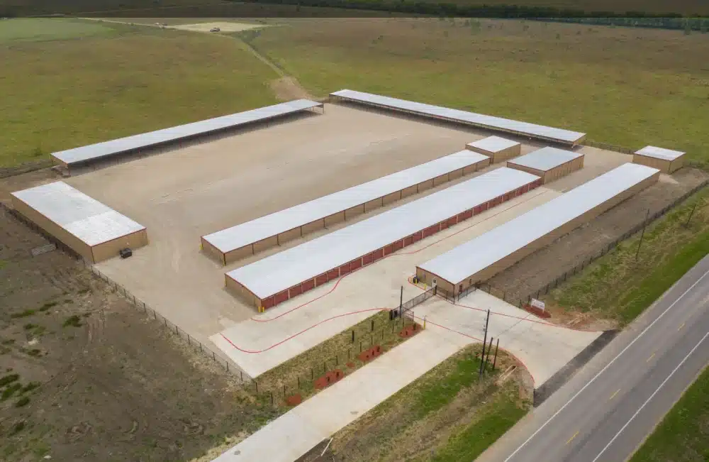 Exterior of storage facility.