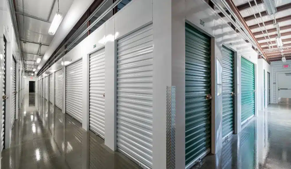 Exterior of storage units.